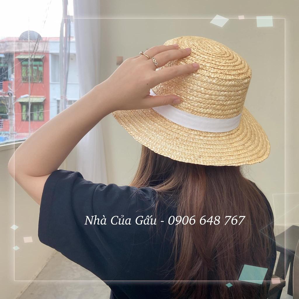 Nón cói cao cấp form cứng viền trắng, đen
