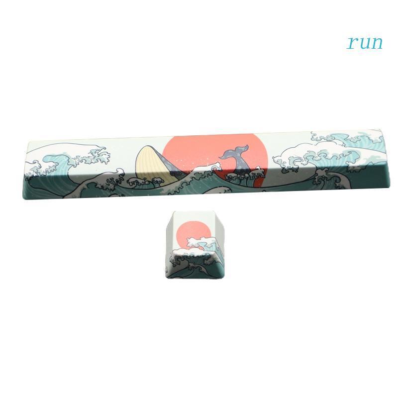 Set 2 Nút Bàn Phím Cơ DIY Bằng Nhựa PBT In Họa Tiết Không Gian San Hô
