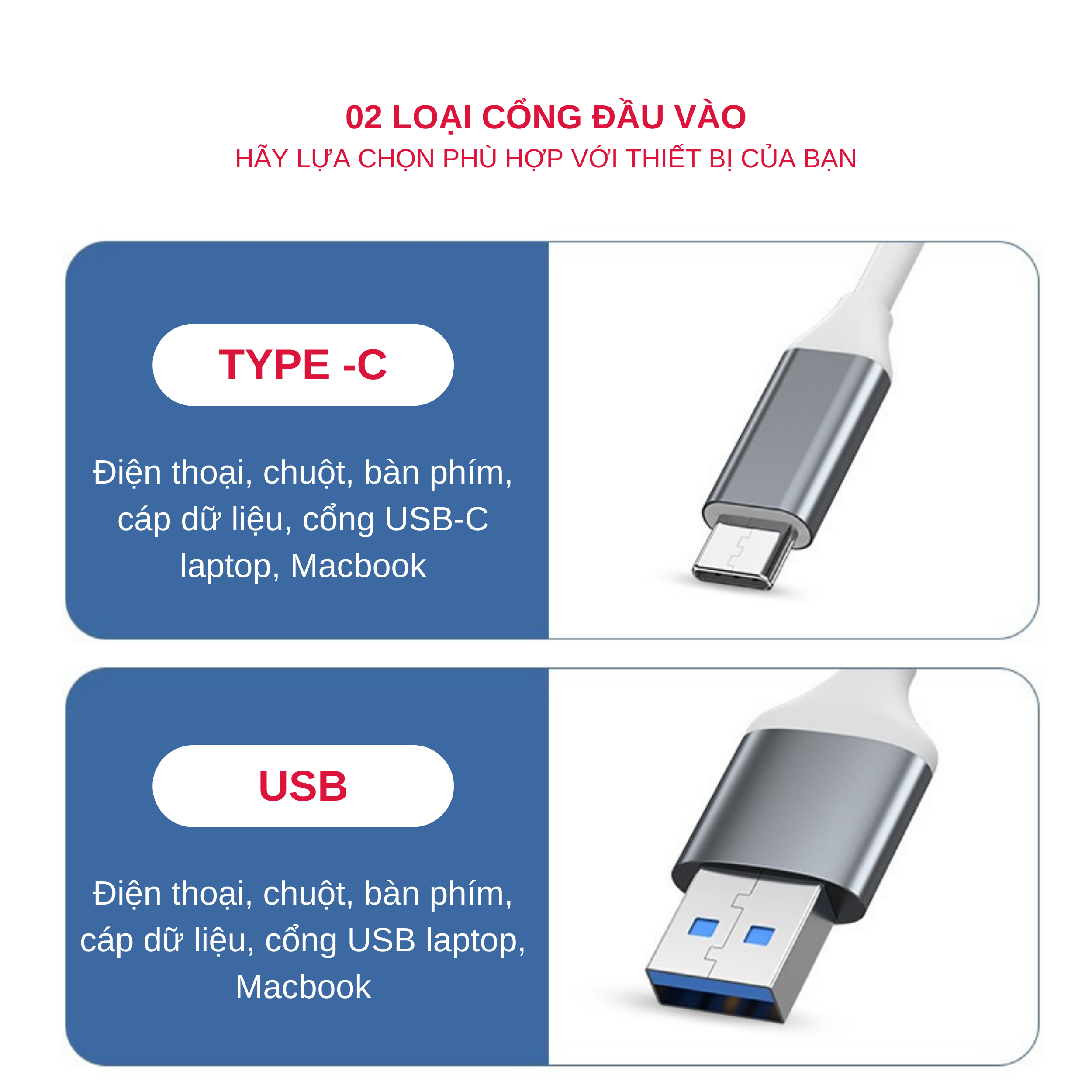 Hub Type C - Hub USB 3.0  Tốc Độ Cao Chia 4 Cổng USB 3.0 Dành Cho Laptop Điện Thoại - Hàng Chính Hãng Tamayoko