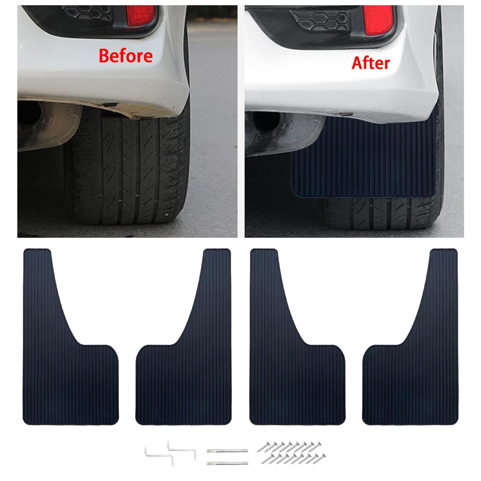 Universal Car Mud Flaps, No Collision Scratch Resistant with Hardware Tire Guard Mudflaps for Car ,Pickup ,SUV Quality