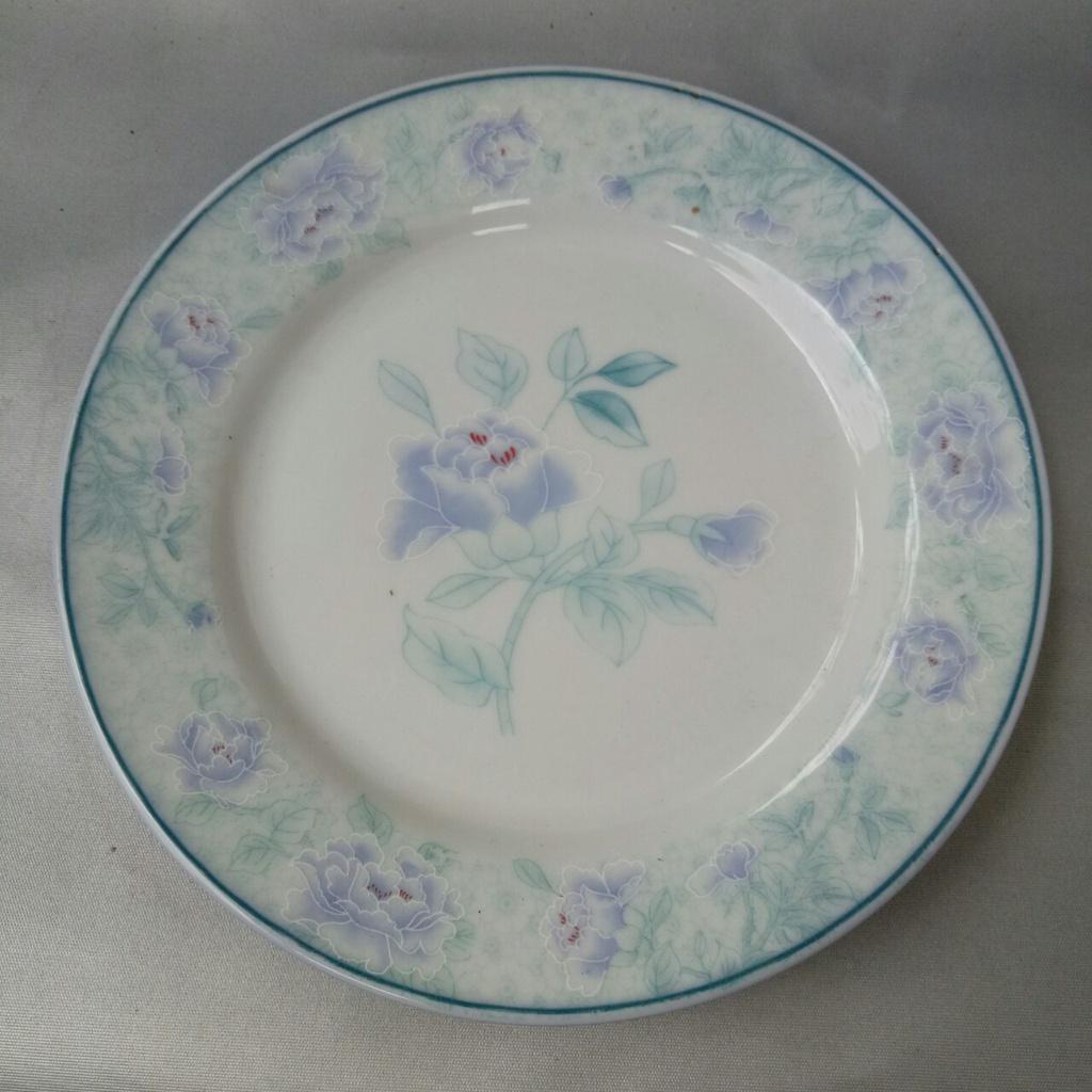 Đĩa sứ Hoa Hồng Xanh cao cấp