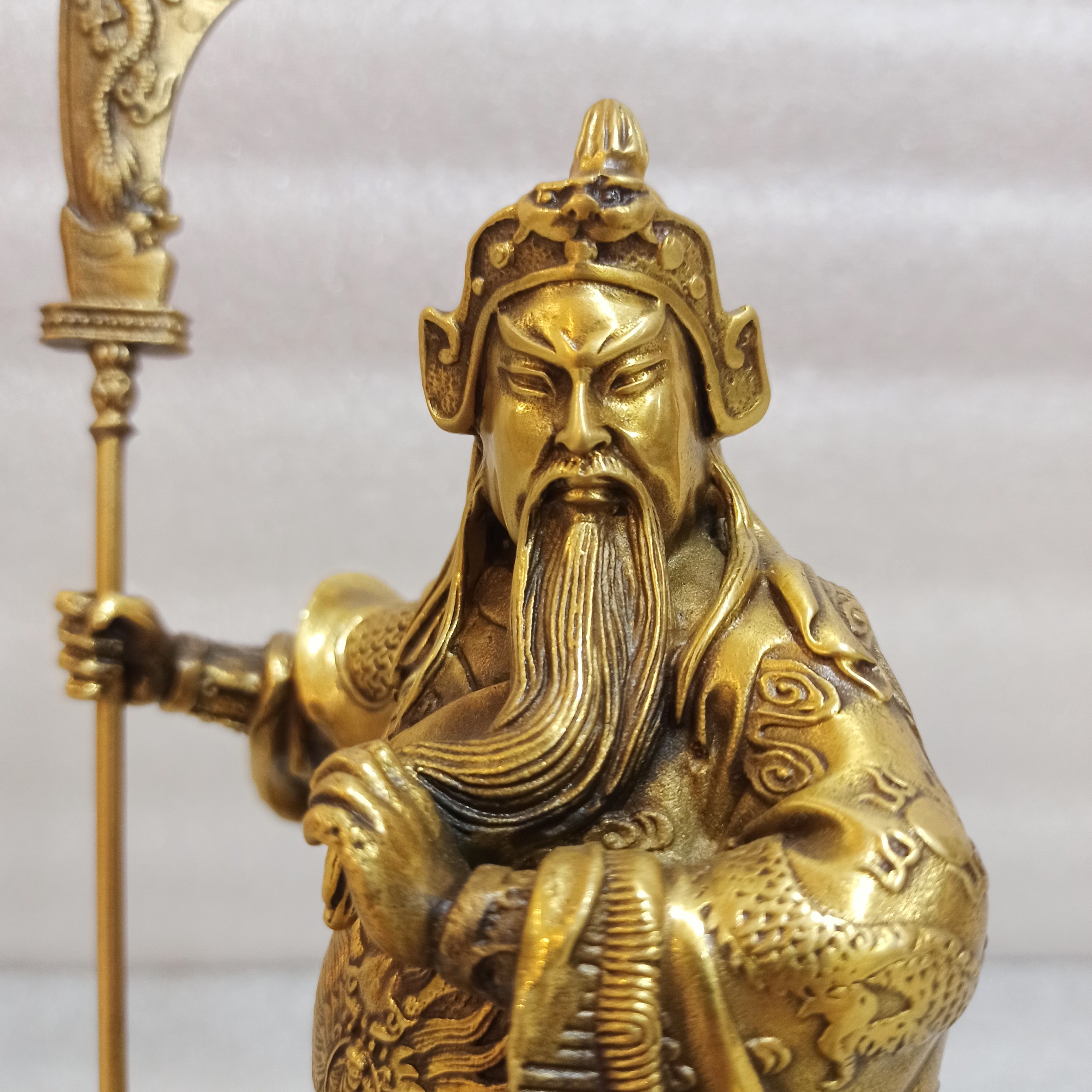 Tượng Quan Công bằng Đồng, Quan Vân Trường Bằng đồng vàng, Tượng Quan Công Xách Đao, Tượng Đồng Phong Thủy