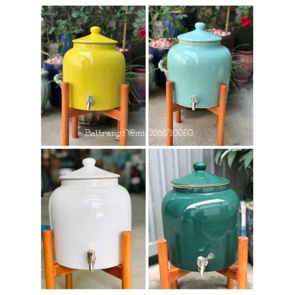 Bình nước sứ Bát Tràng,dung tích 5 lít