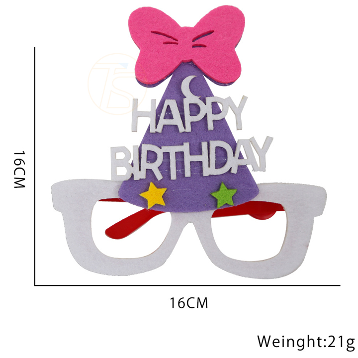 Kính đeo sinh nhật Happy Birthday phụ kiện đạo cụ cho bé chụp ảnh tiệc tùng thêm sinh động vui nhộn