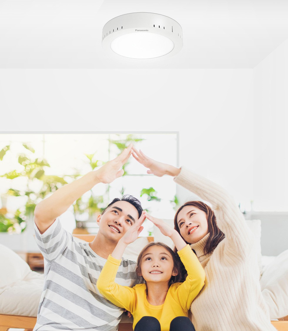 Đèn ốp trần nổi Tròn Panasonic Surface Mounted Công suất , ốp trần ban công, ốp trần hành lang