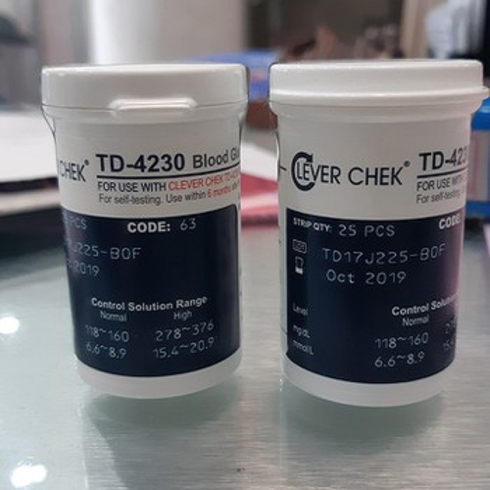 Que thử đường huyết Clever Check TD 4230 (25 que)