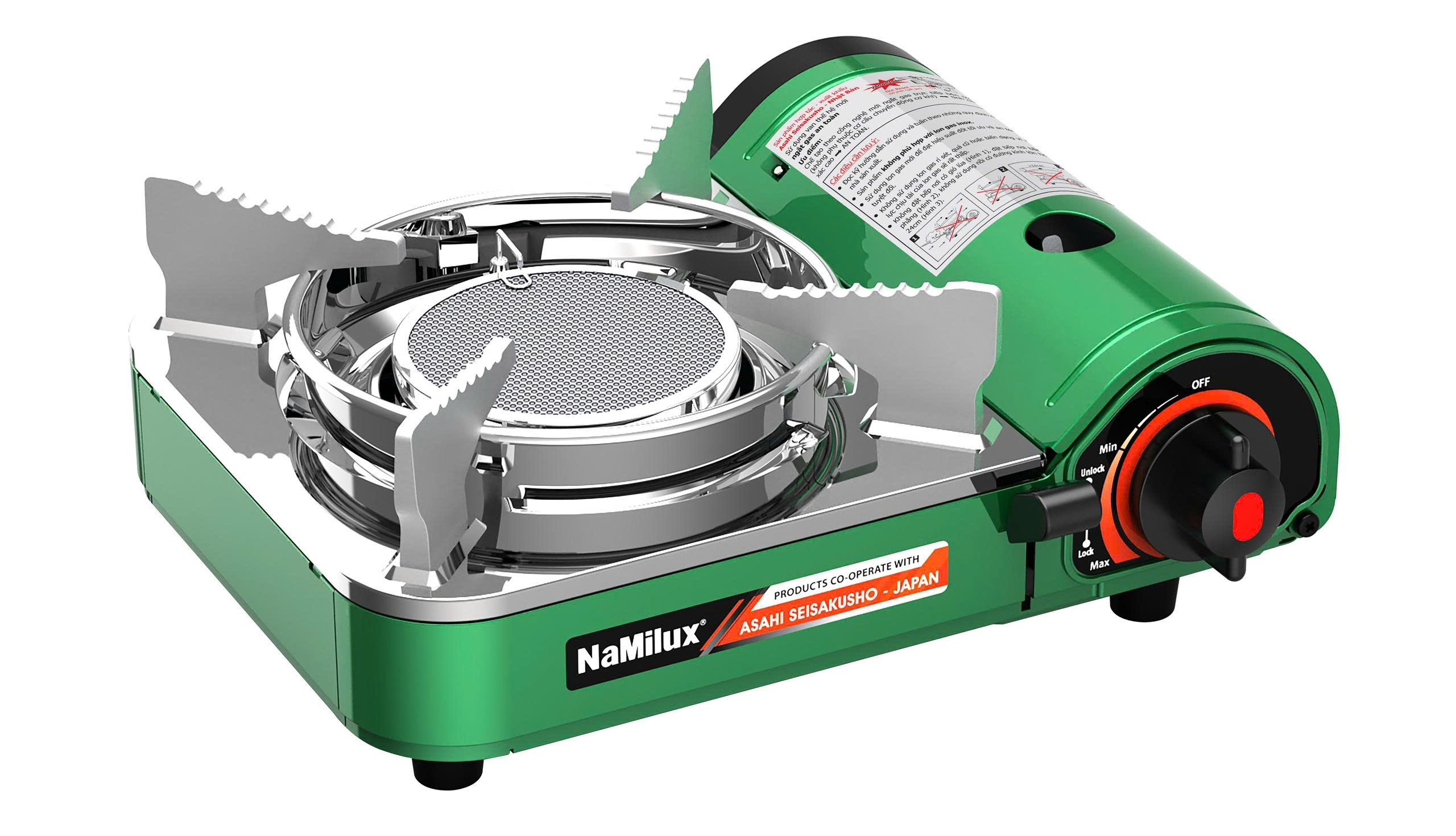 Bếp Gas Mini (Du Lịch) Hồng Ngoại NaMilux NH-P2771PS│Thiết Kế Nhỏ Gọn, Tiết Kiệm Diện Tích│Hàng Chính Hãng