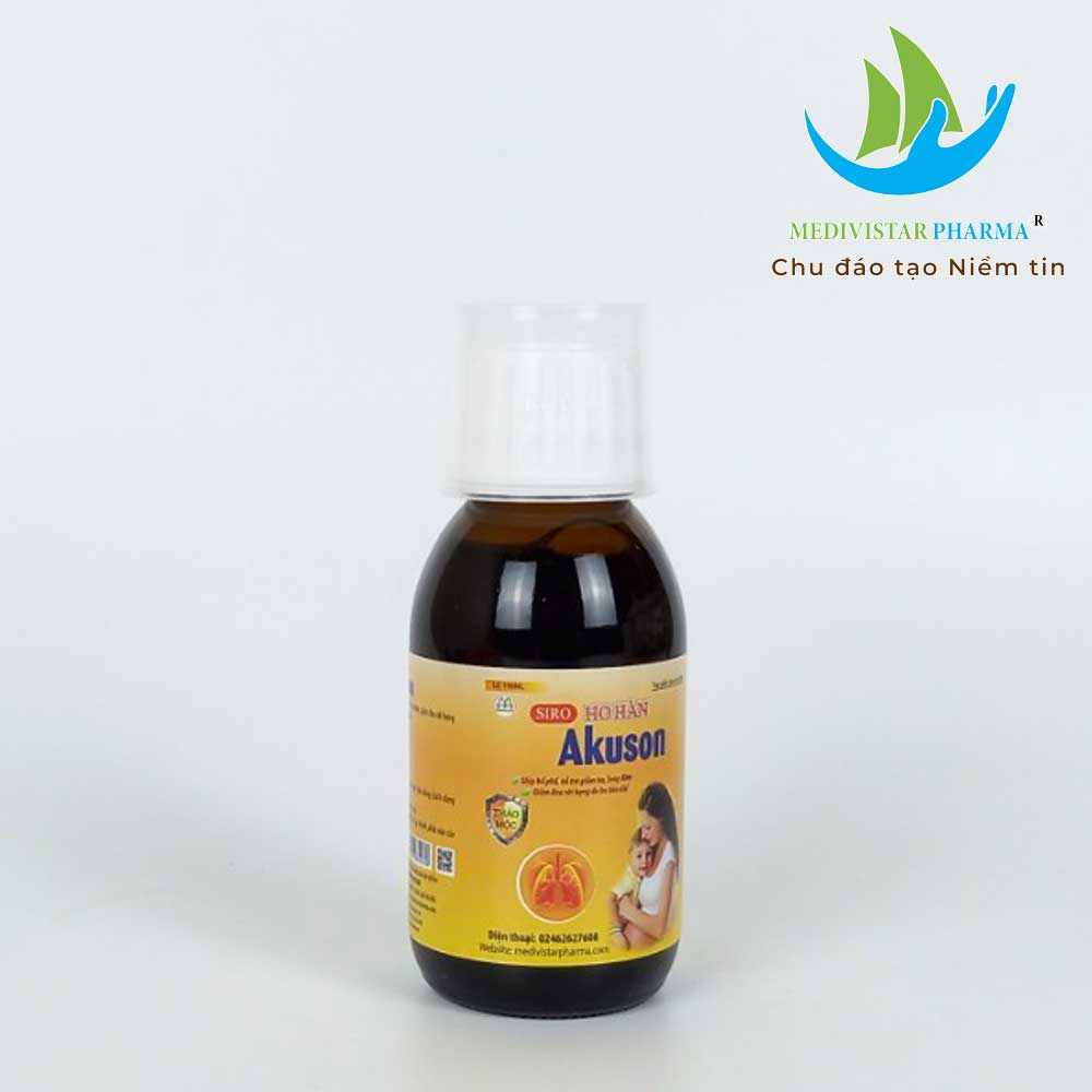 Combo 2 Hộp Siro Giảm Ho Cho Bé AKUSON Chiết Xuất Thảo Dược Dành Cho Bé Và Mẹ Bầu Giúp Long Đờm, Bổ Phế Tăng Cường Sức Đề Kháng Lọ 100ml