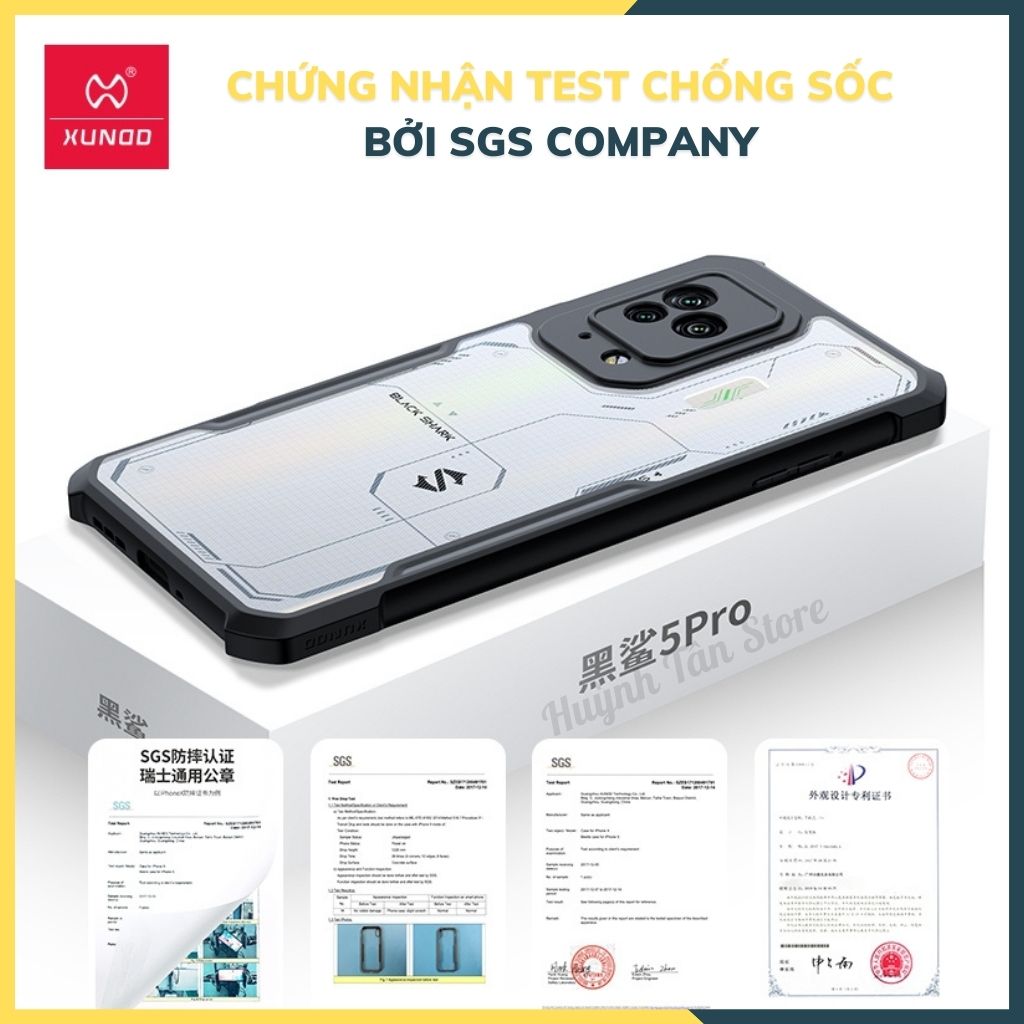 Ốp lưng chống sốc XUNDD cho black shark 5 pro bảo vệ camera - hàng nhập khẩu