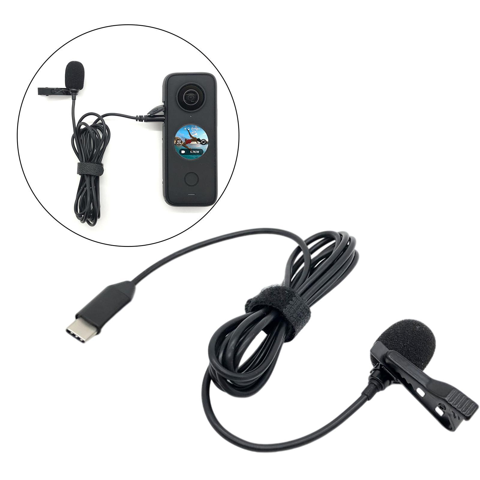 Lavalier Lapel Microphone, Type C Audio Mic Plug & Play Camera Vlogger Video Recording