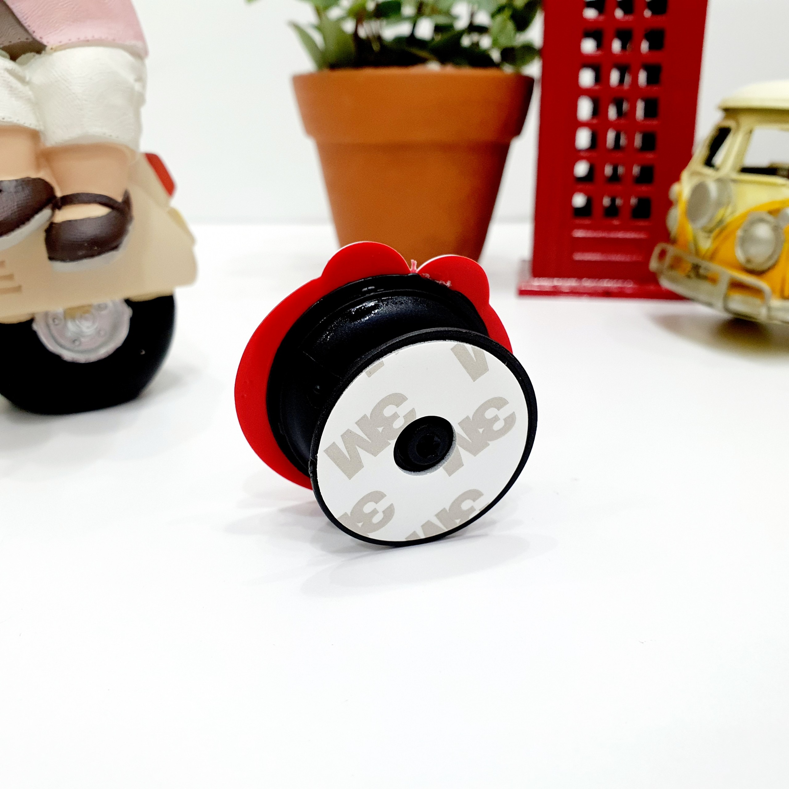 Popsocket Giá Đỡ Điện Thoại - Hình Mặt Cười Màu Đỏ