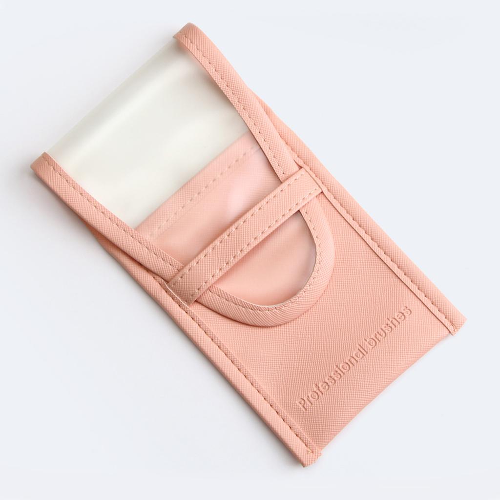 Matte PU Leather Makeup Brushes Organizer Bag Portable Eyeliner Pen Holder