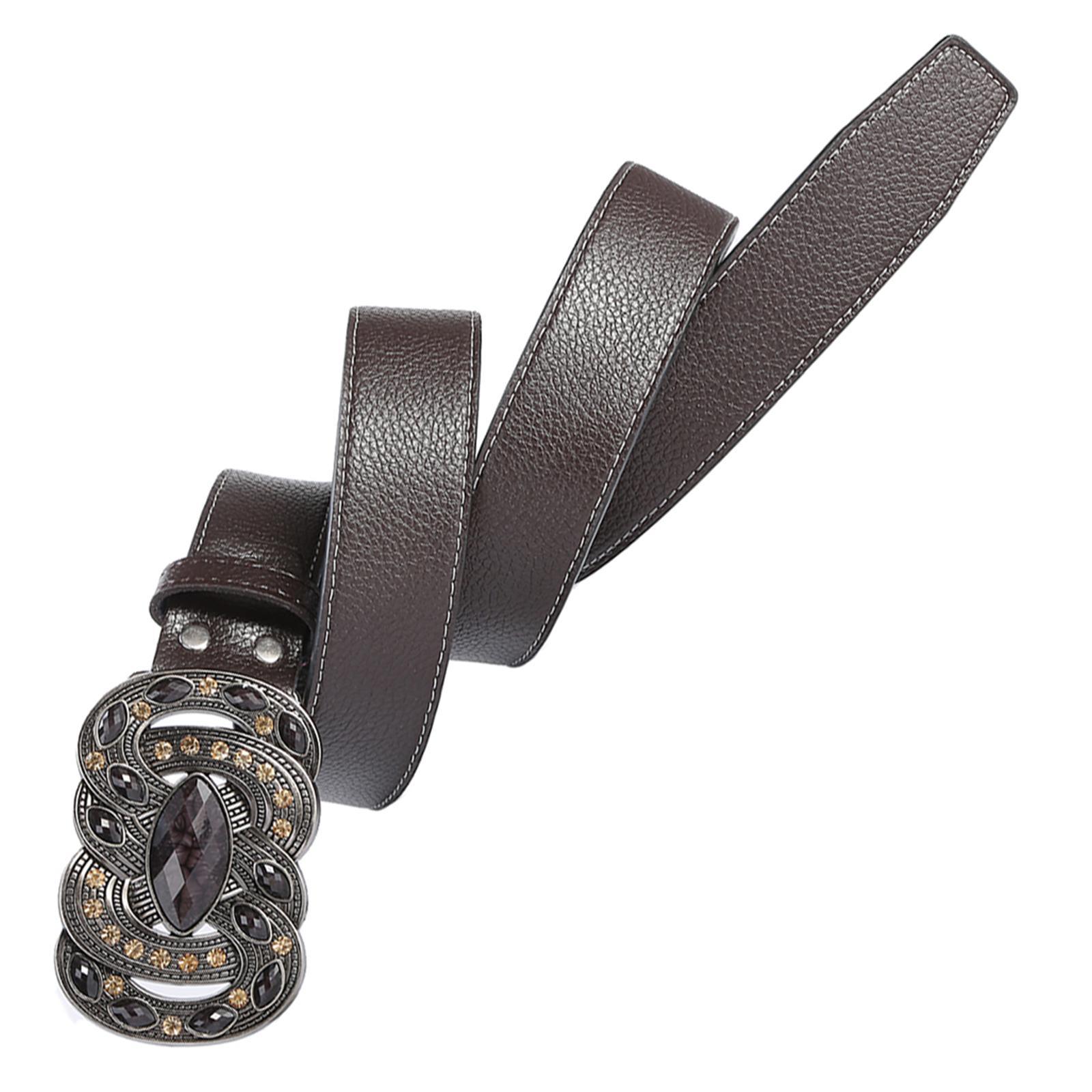 Classic Mens Leather Belt Western Cowboy Belt Work Business Dress Belt Clothes Accessories