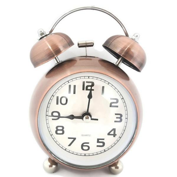 Đồng hồ để bàn HISTORY ALARM báo thức mạ đồng, thiết kế nhỏ gọn, chuông to