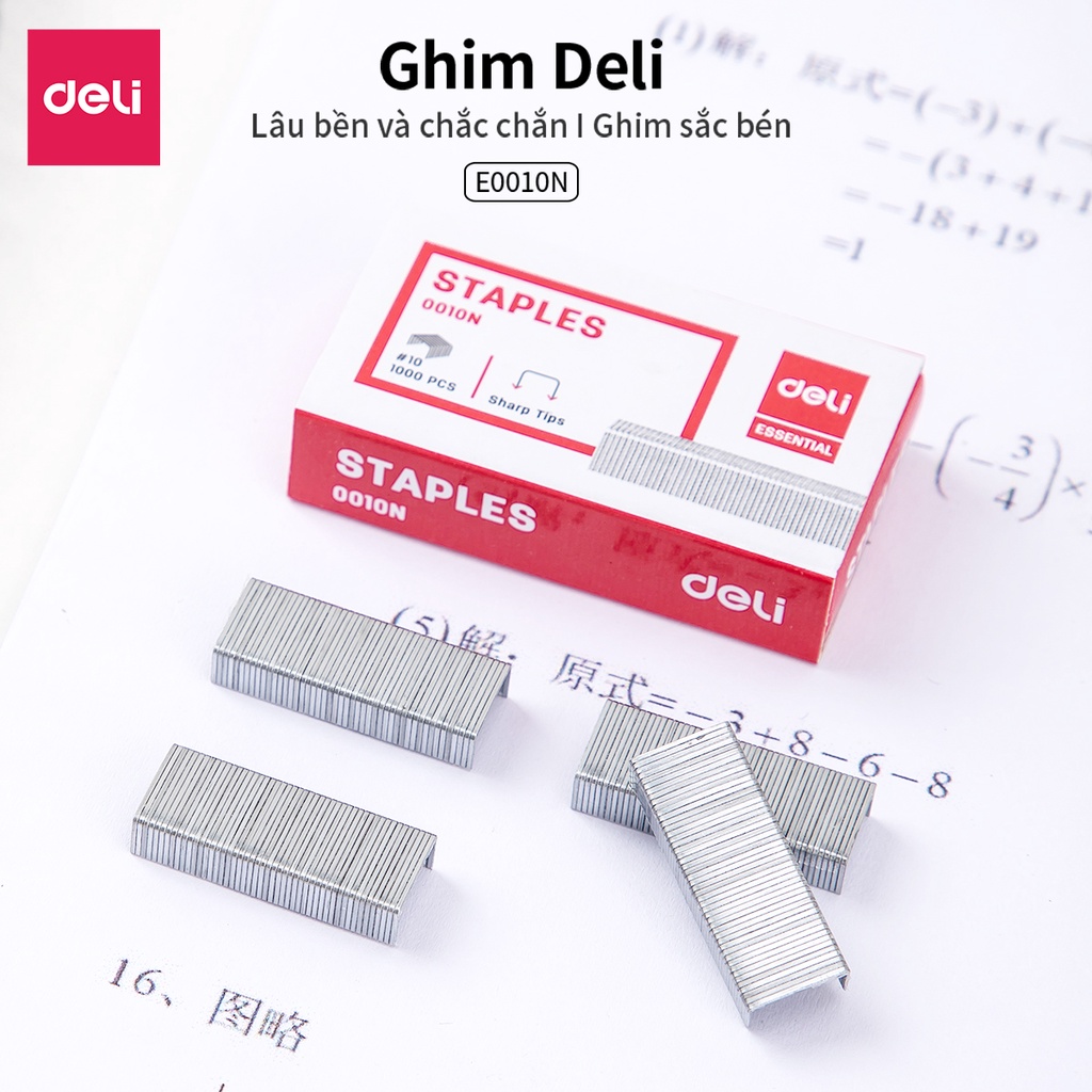 Ghim #10 Deli,1000 Cái/Hộp, 5 Hộp E0010N