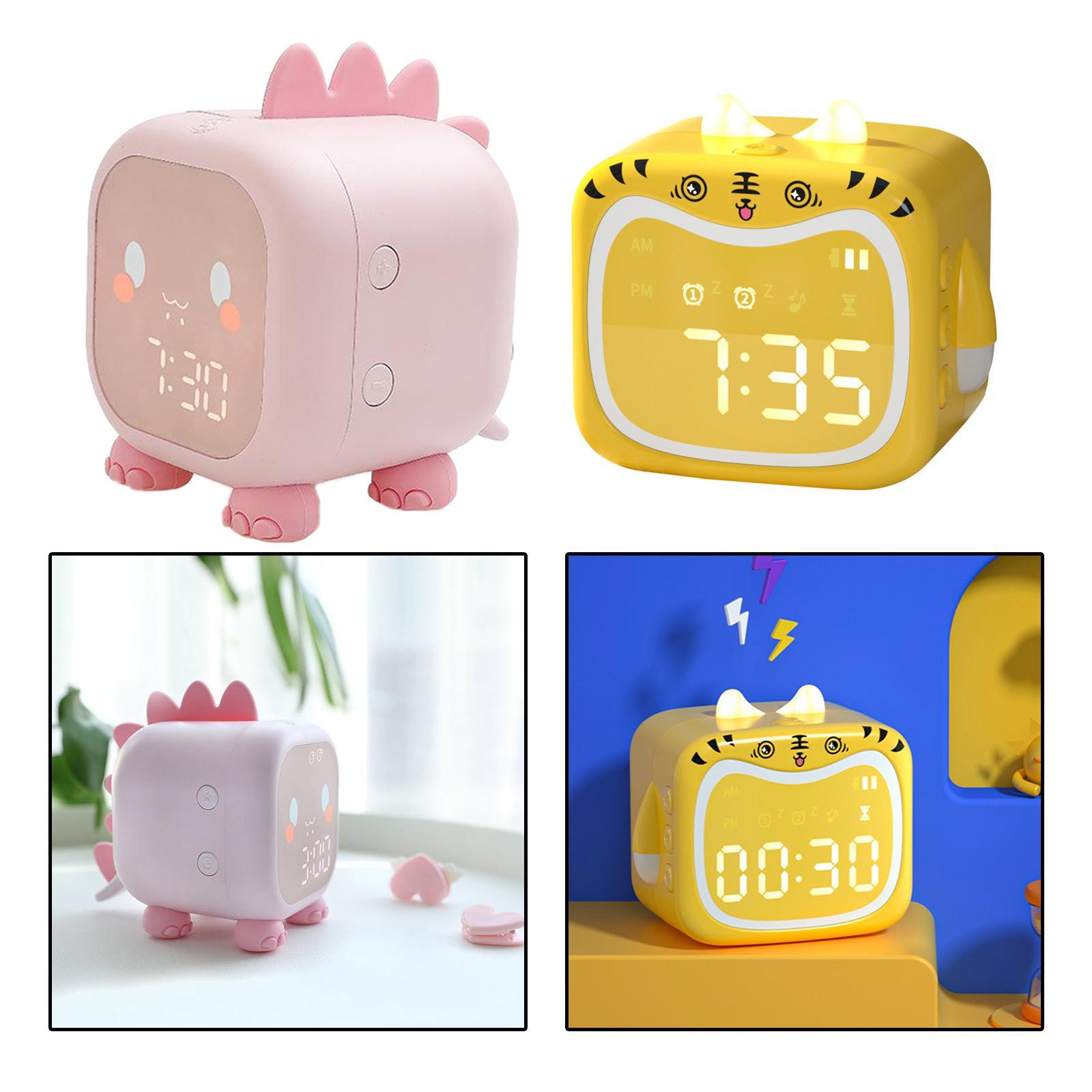 Digital Alarm Clock, Modern Alarm Clock with Time Display, 12/24-Hour Format, Alarm, Voice Control for Bedroom Office Kids