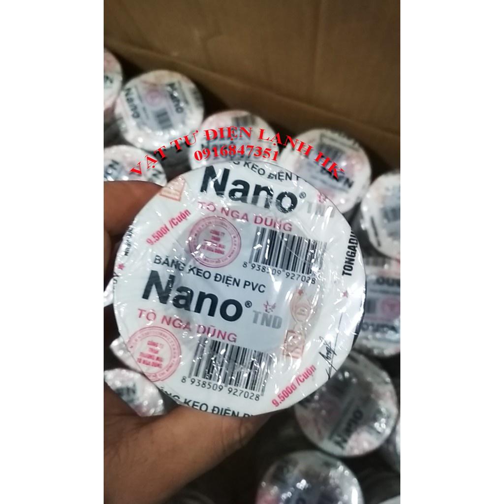 COMBO 1 cây băng dính điện -cuộn dài 20Y - siêu dính Nano đen - trắng