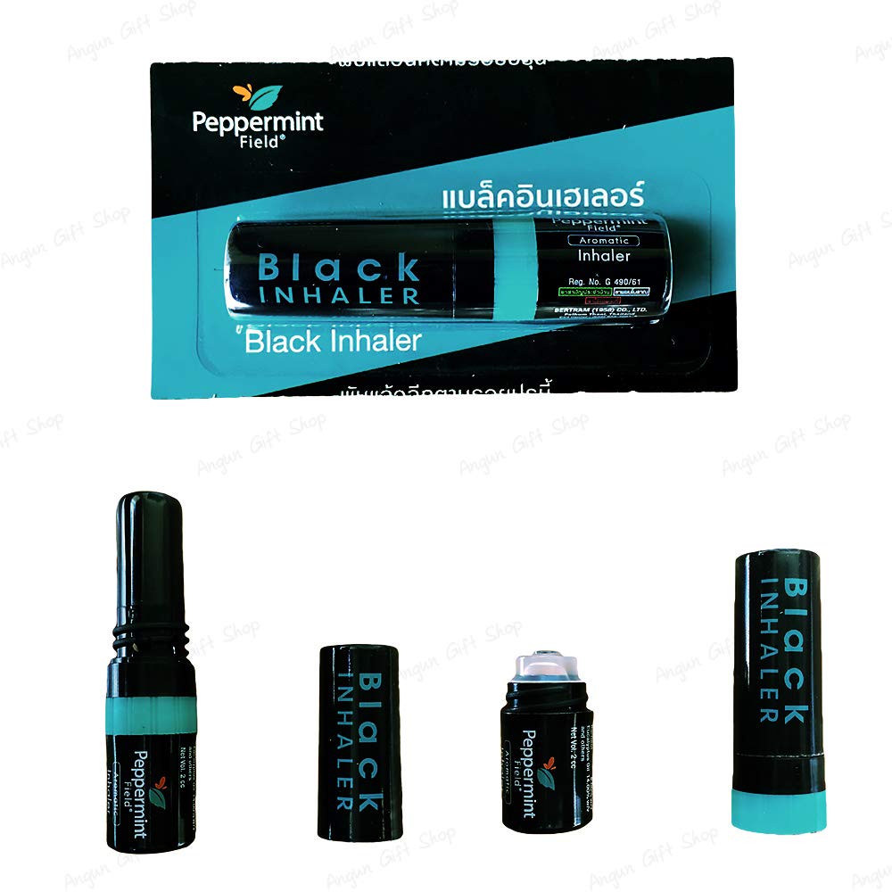 Bộ 6 Ống Hít Thông Mũi Đen Black Inhaler Peppermint Field Thái Lan