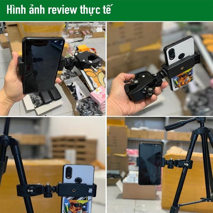 Kẹp Điện Thoại Gắn Vào Tripod, Thân Đèn Livestream