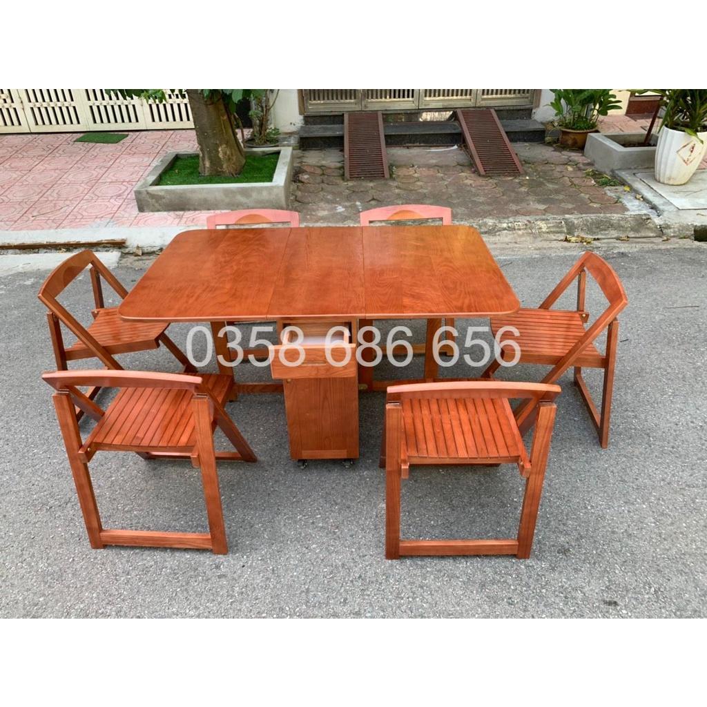 BÀN ĂN THÔNG MINH GỖ SỒI TỰ NHIÊN
