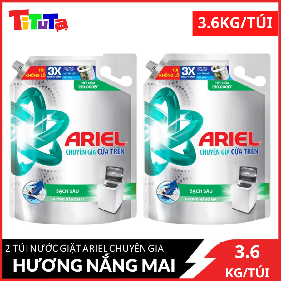 Combo 2 Nước Giặt Ariel Matic Đậm Đặc (3.6Kg/ Túi)