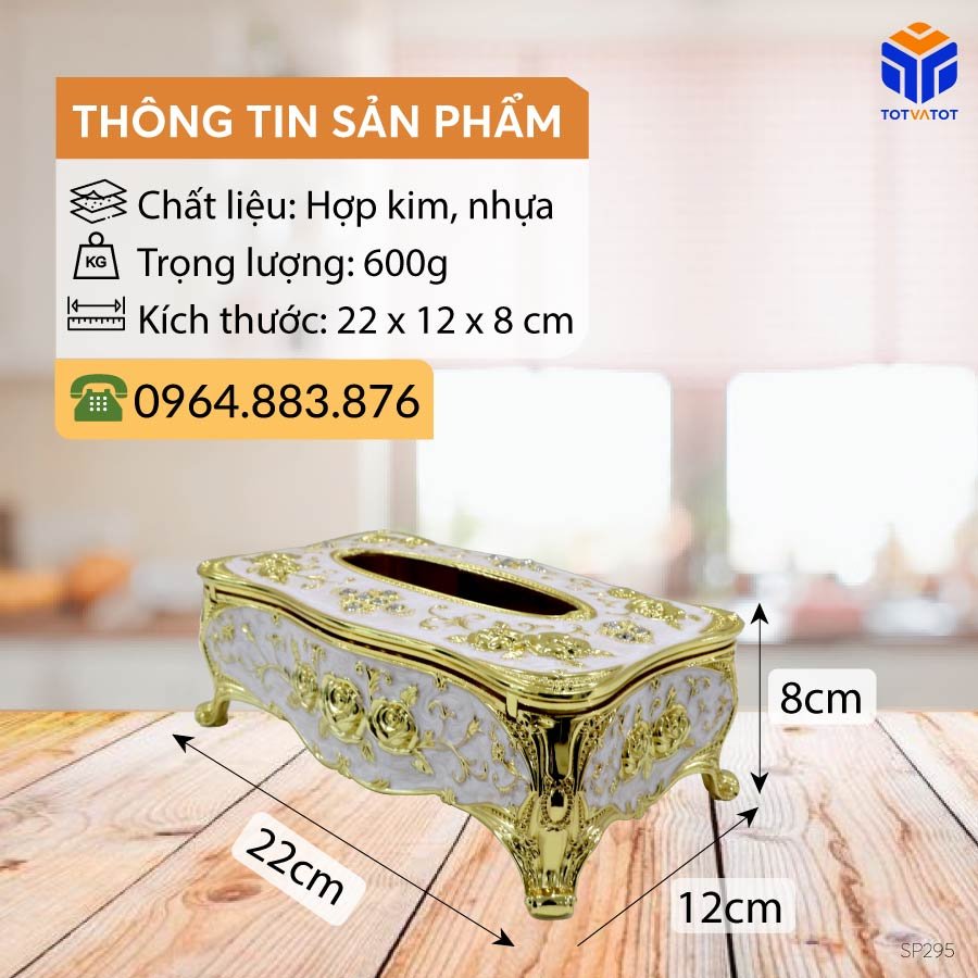 Hộp đựng giấy ăn chất liệu hợp kim
