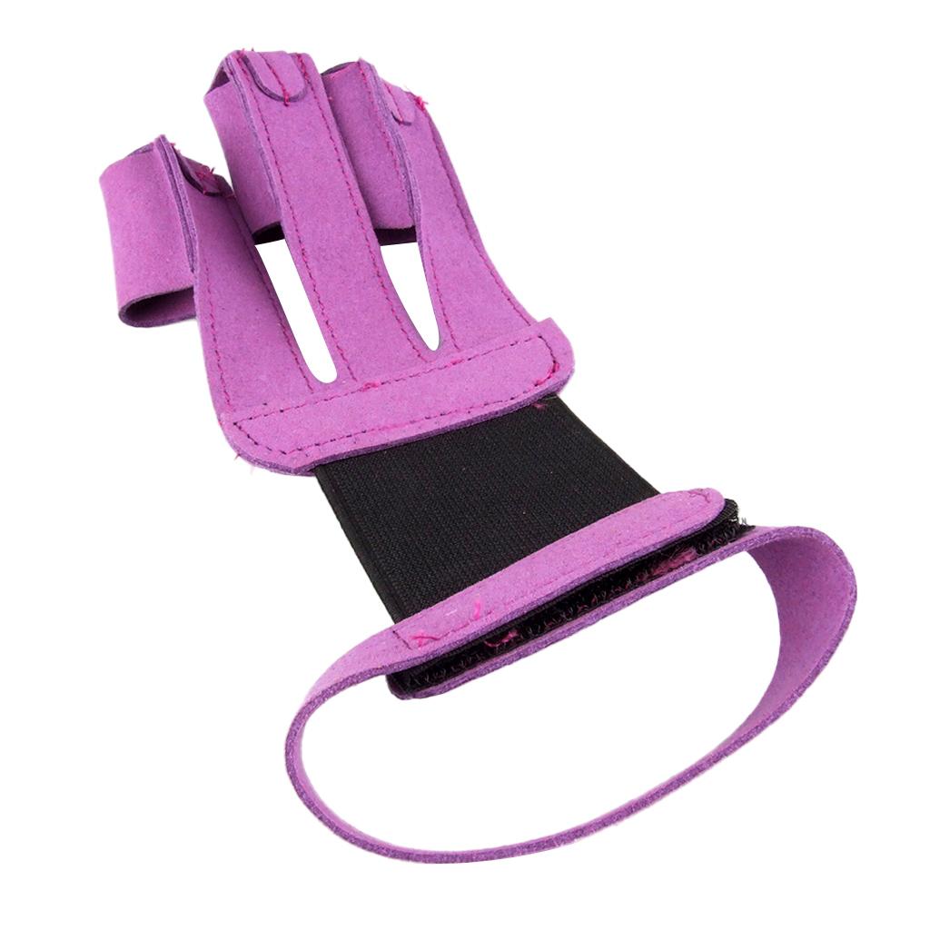 Arrow Bow Adjustable Comfort Archery 3 Finger Glove Guard Protector Hunting