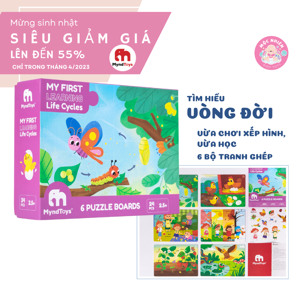 Đồ Chơi Giáo Dục Myndtoys My First Learning - Life Cycles Dành Cho Các Bé Trên 2.5 Tuổi