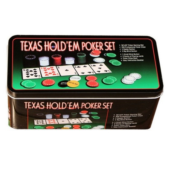 Bộ Phỉnh 200 Chip Poker Texas Holdem Hold'em Blackjack Full Hộp