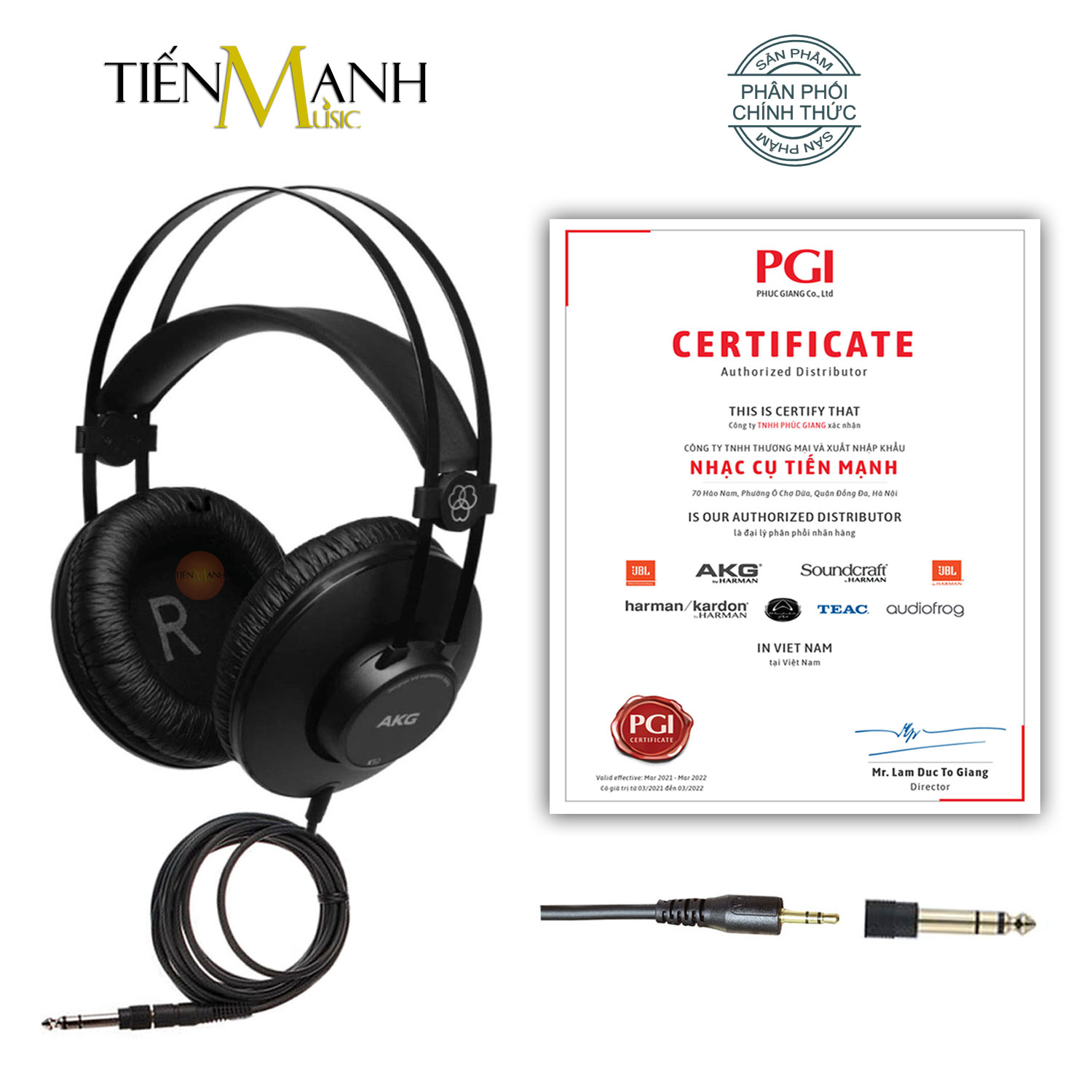 [Chính Hãng Mỹ] Tai Nghe Kiểm Âm AKG K52 Over-Ear Studio Monitor Headphones Professional - Kèm Móng Gẩy DreamMaker