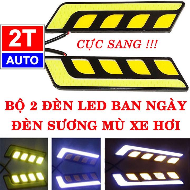 BỘ 2 ĐÈN LED BAN NGÀY, ĐÈN SƯƠNG MÙ CHO XE HƠI Ô TÔ:  SKU:156