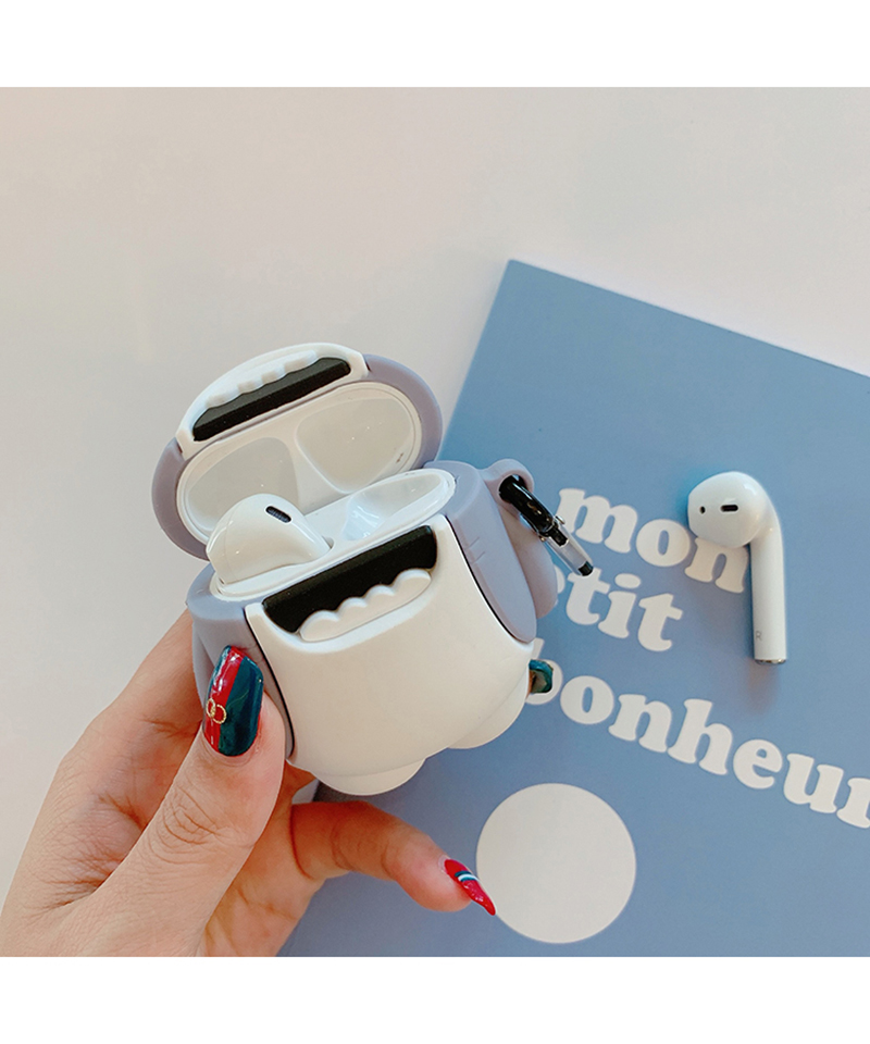 Hộp bảo vệ dành cho AirPods 1/2 Case kèm móc treo Cá Mập