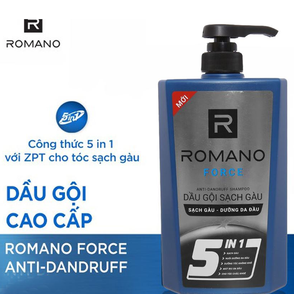 Dầu gội sạch gàu Romano Force loại bỏ &amp; ngăn gàu trở lại 650g