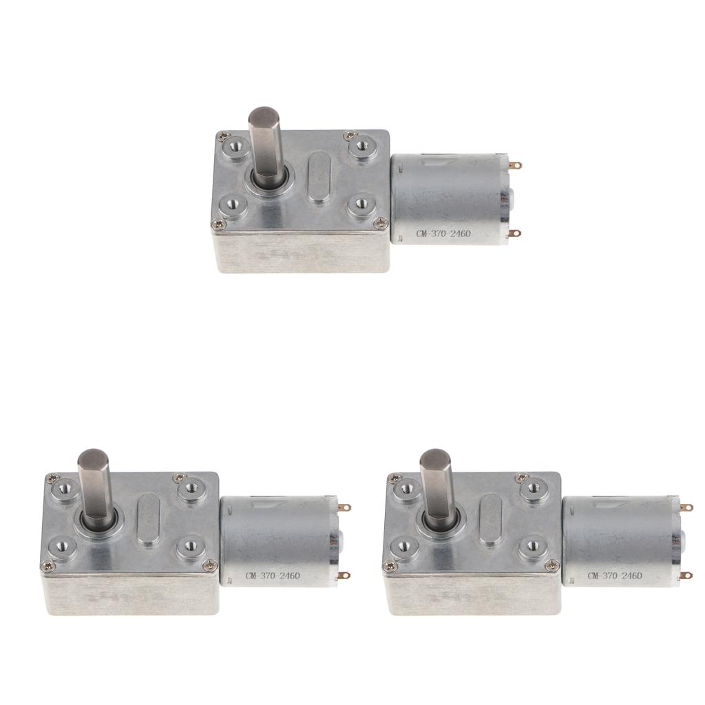 DC 6V 40/18/10RPM Reversible High Torque Turbo Worm Electric Geared Motor