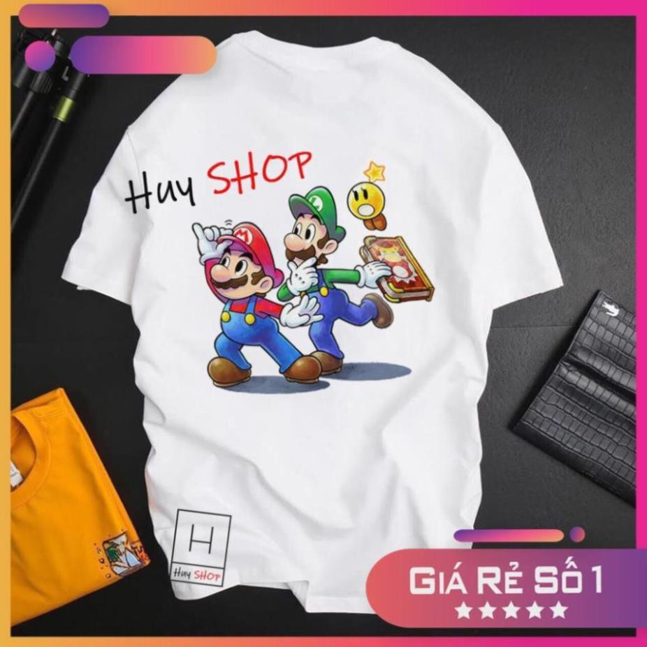 Áo thun Mario Cute dễ thương - Áo thun Hàn Quốc Unisex - Áo thun tay lỡ - Áo thun cặp đôi - Áo thun Hàn Quốc 057