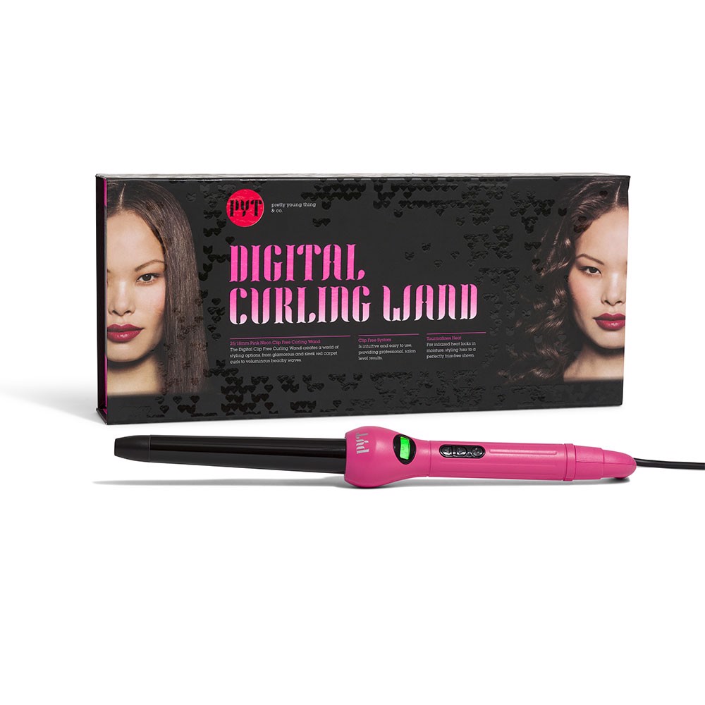 Máy Uốn Kỹ Thuật Số PYT Digital Curling Wand 25/18mm - Màu Hồng