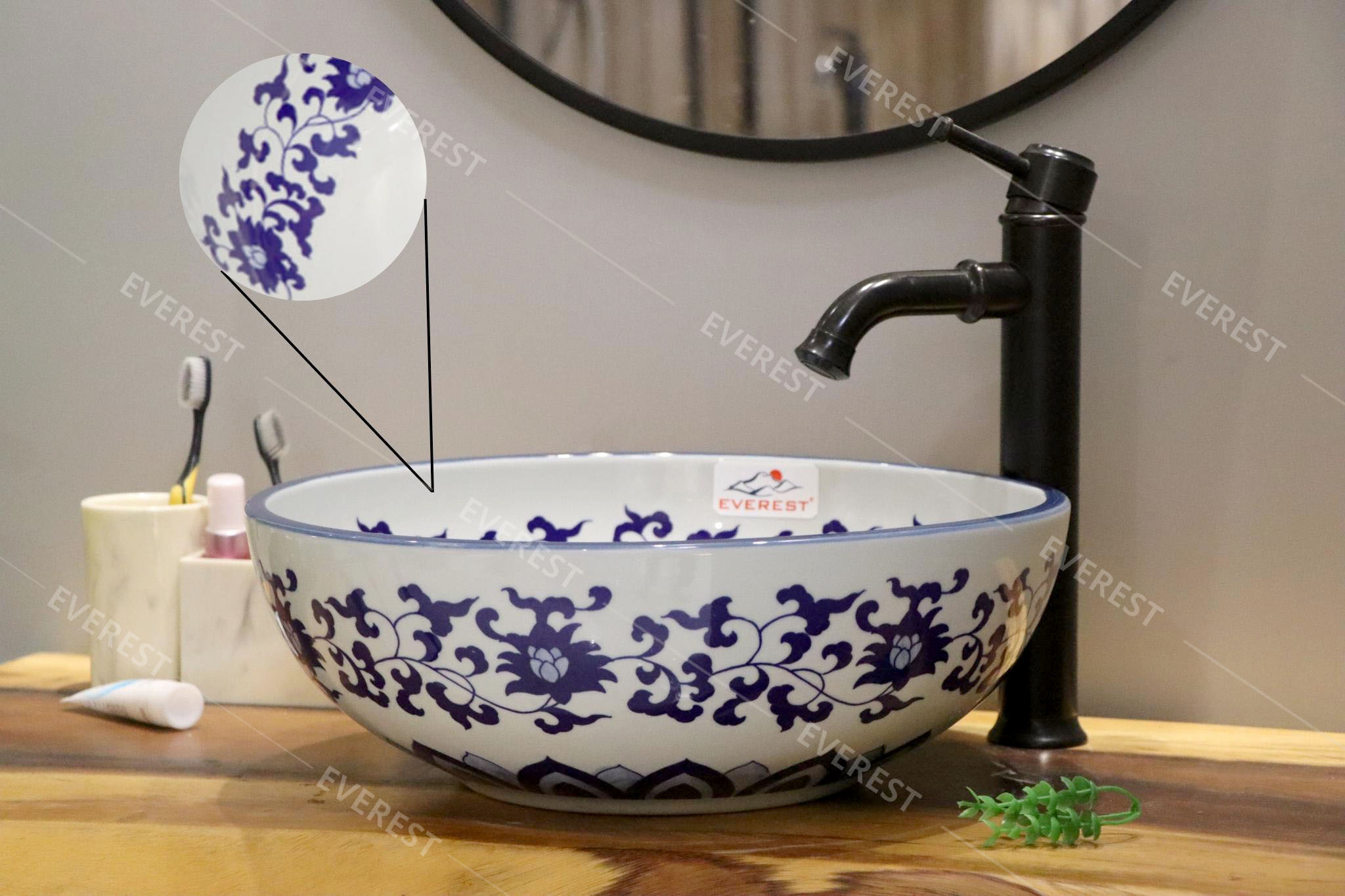 Chậu Sứ Mỹ Thuật EV-CĐ02