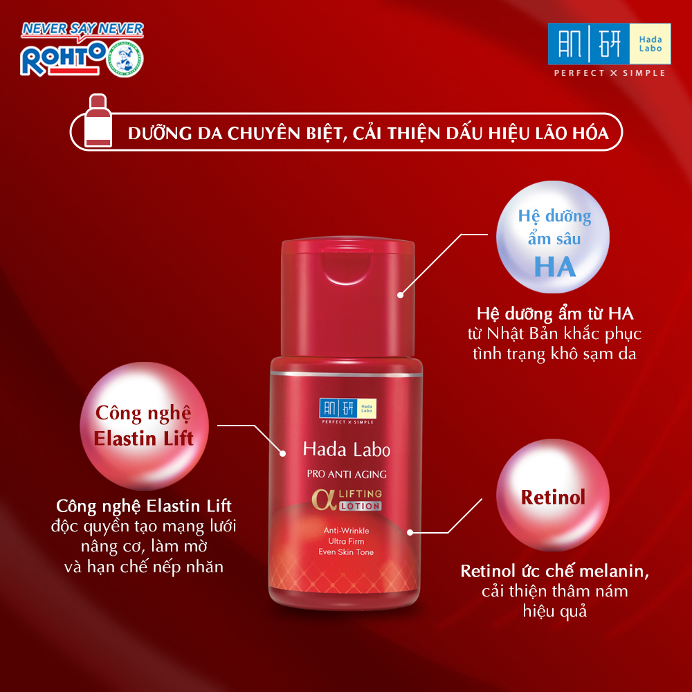 Dung dịch dưỡng chuyên biệt chống lão hóa Hada Labo Pro Anti Aging α Lifting Lotion