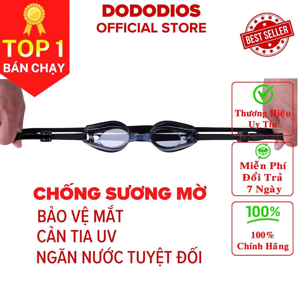 Kính bơi chống sương mờ dododios, chống UV, 100% silicone mềm mại, thiết kế không trơn trượt, độ co giãn, siêu bền