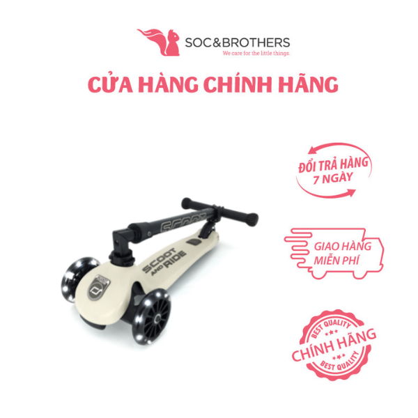 Xe scooter trẻ em Scoot and Ride Highwaykick 3 LED màu Ash