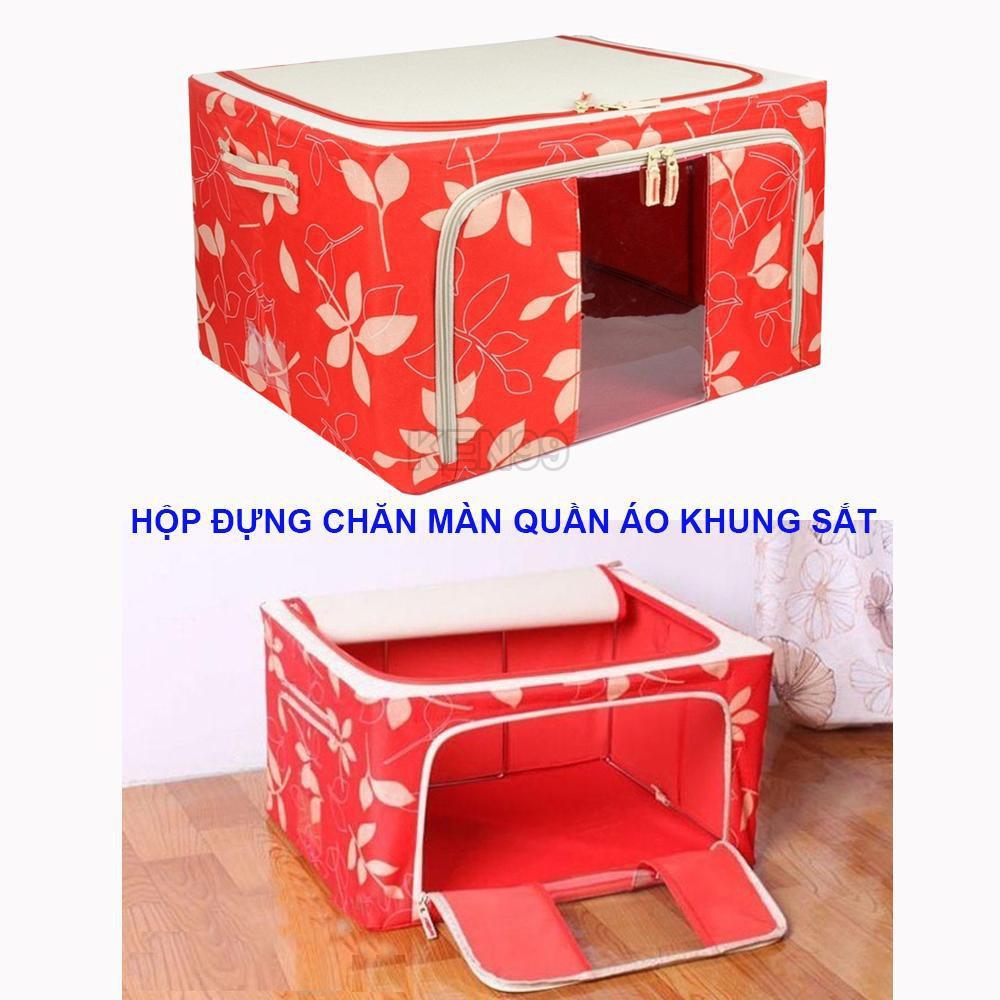 Hộp vải, Túi Vải Đựng Đồ, quần áo, Chăn Màn Có Khung thép Chắc Chắn, chống thấm nước Hộp vải, Túi Vải Đựng Đồ