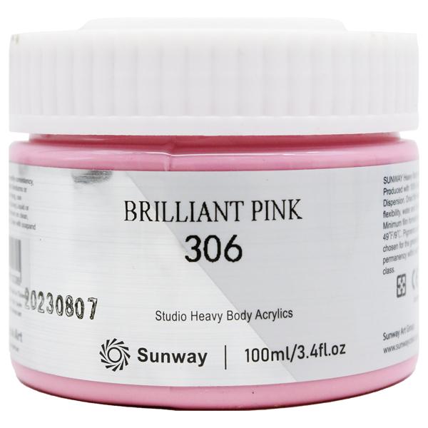 Tuýp Màu Vẽ Acrylic 100 ml - Sunway No.306 - Brilliant Pink