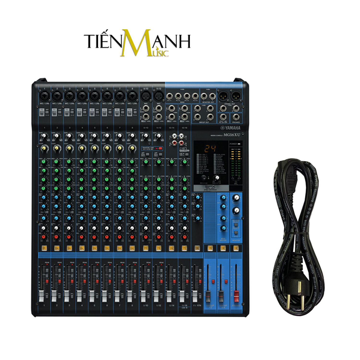 Soundcard kiêm Bàn Trộn Mixer Yamaha Interface MG16XU Compact Stereo Mixing Phòng Thu Studio Mix MG16 Hàng Chính Hãng - Kèm Móng Gẩy DreamMaker