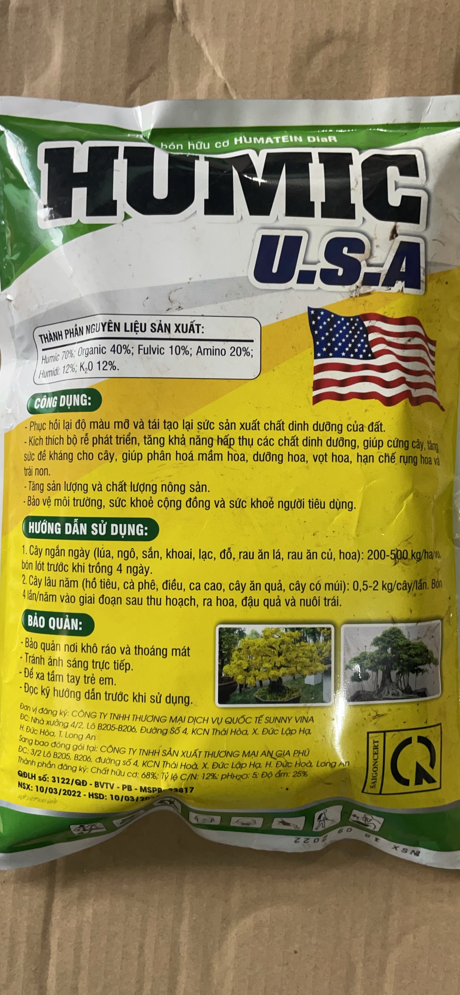 Phân bón humic bón gốc Bình Điền gói 1kg