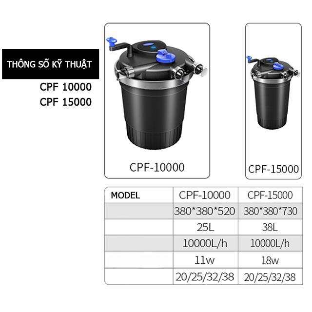 Lọc Thùng Hồ Koi SunSun CPF-10000-15000-20000-30000