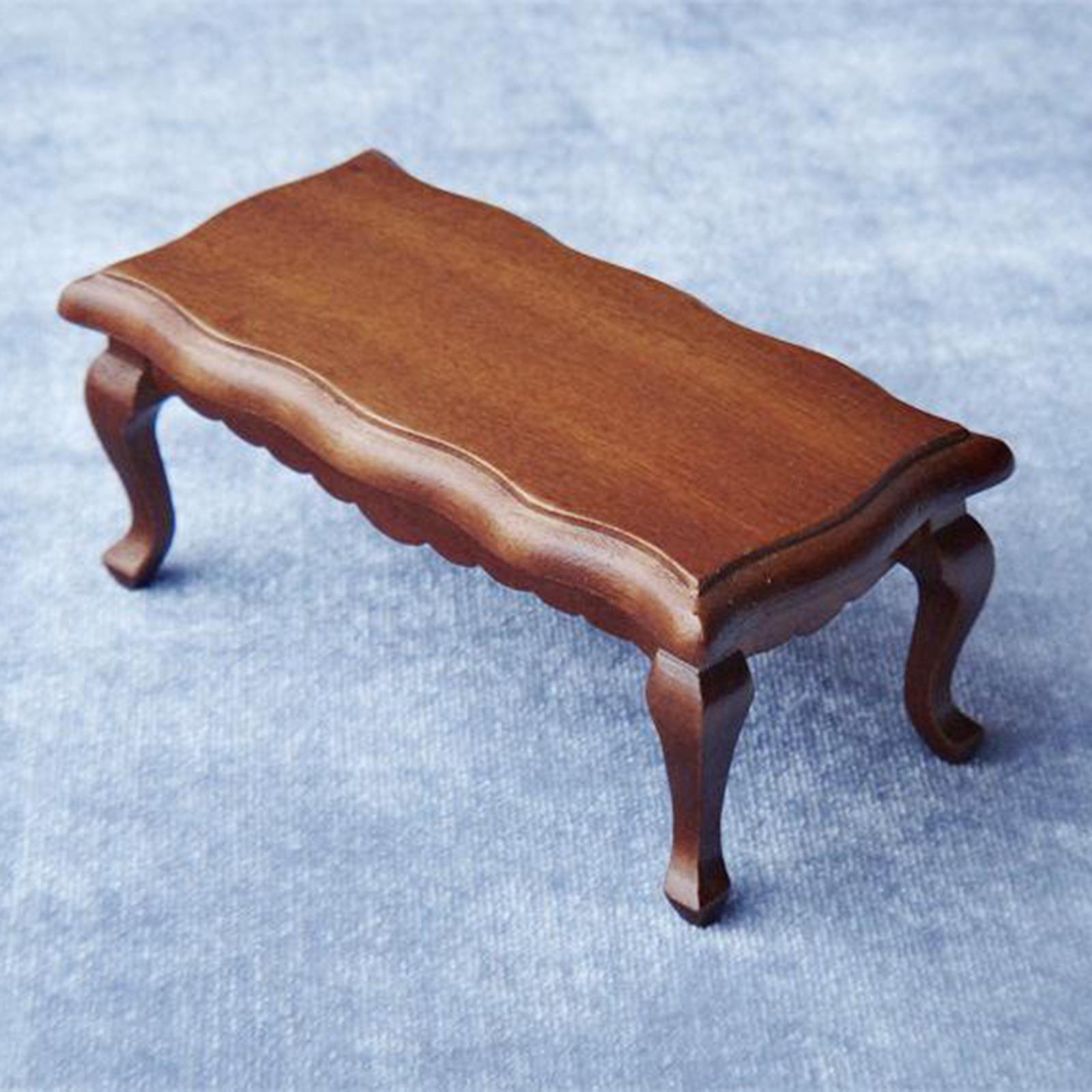 2Pcs 1:12 Doll House Furniture Miniature Tea Table