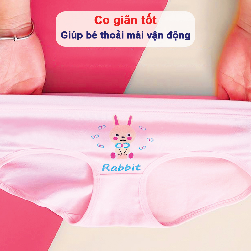 Quần lót cotton cho bé gái 2-12 tuổi chất cotton mềm thoáng khí co giãn tốt họa tiết đủ màu sắc đáng yêu – SC018
