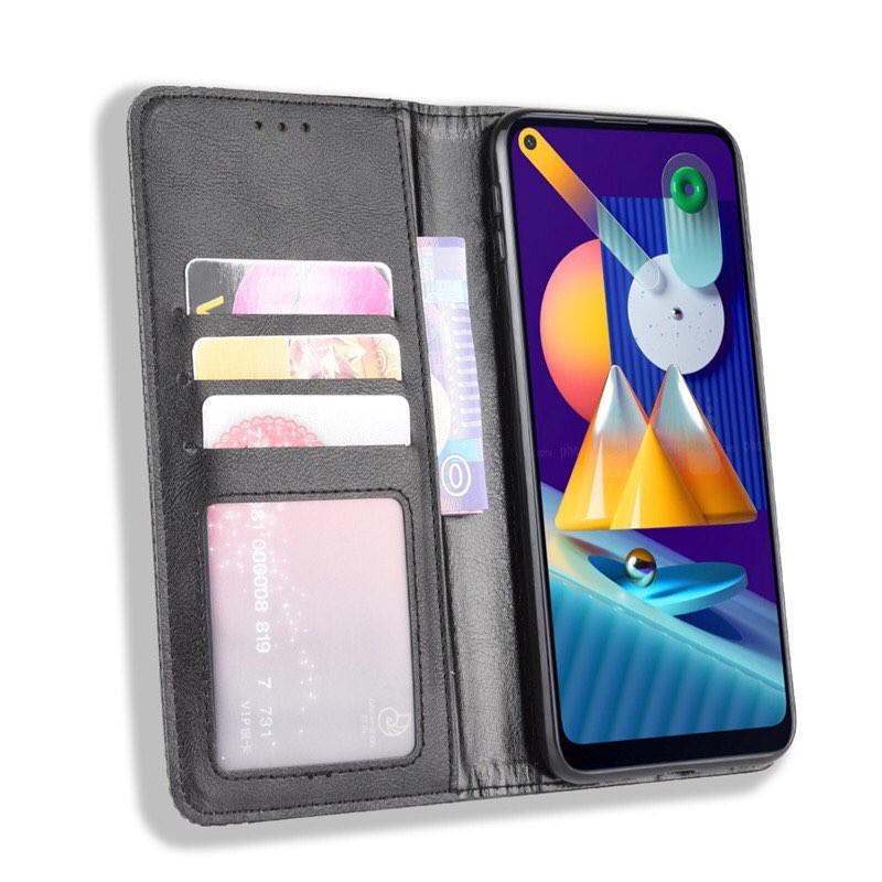 Bao da dạng ví Samsung Galaxy A11 kiểu dáng sang trọng, ngăn đựng thẻ tiện lợi