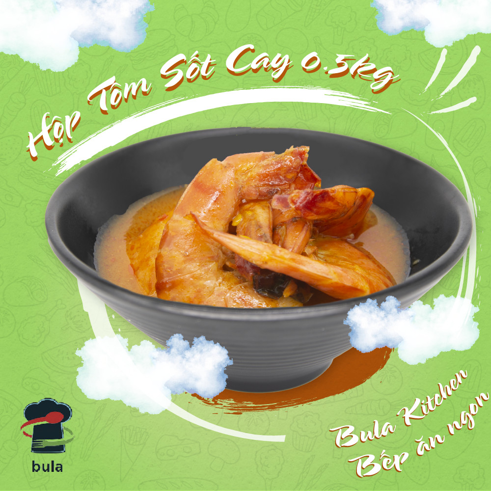 Tôm sốt CAY kiểu thái hộp 0.5kg