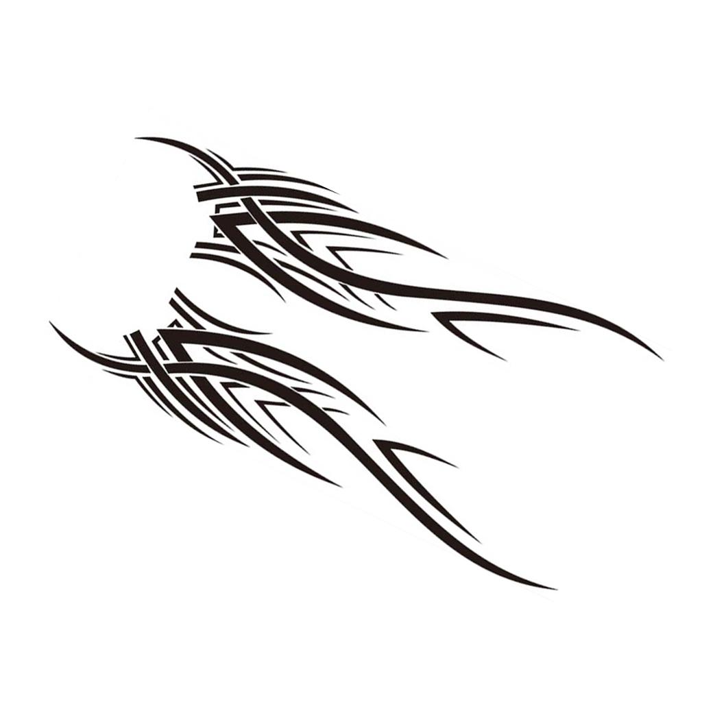 Pair Waterproof Car Body Side Truck Decal Vinyl Flame Graphics Racing Stripes Sticker Universal